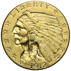 Stany Zjednoczone Ameryki (USA), 2 1/2 dolara, Indianin, 1912, Filadelfia