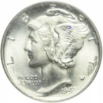 Stany Zjednoczone Ameryki (USA), 10 centów = 1 dime, 1943, Filadelfia, piękne