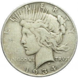 Stany Zjednoczone Ameryki (USA), 1 dolar 1934, Denver, typ Peace, rzadki