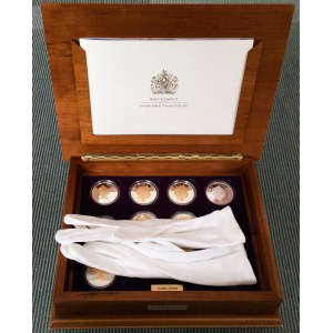 Wielka Brytania, Elżbieta II, Zestaw 12 monet srebrnych, 50 lat panowania
