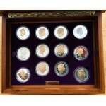 Wielka Brytania, Elżbieta II, Zestaw 12 monet srebrnych, 50 lat panowania