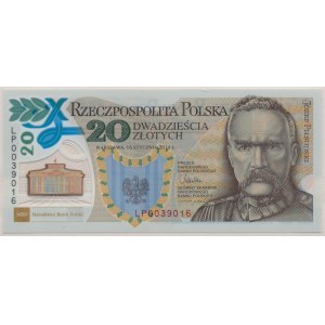 20 złotych 2014, 100. r. utworzenia Legionów Polskich, LP0039016, pierwszy banknot polimerowy