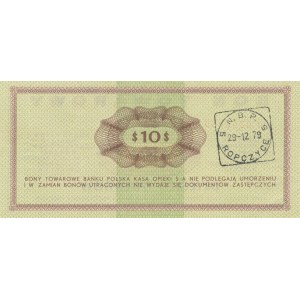 Pewex Bon Towarowy, 10 dolarów 1969, rzadsza seria Ef