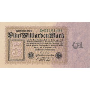 Niemcy, 5 miliardów marek 1923