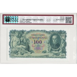 Czechosłowacja, 100 koron 1931, perforacja SPECIMEN