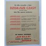 Program filmowy • Dzisiejsze czasy [Charlie Chaplin]