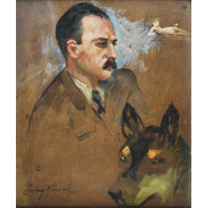 Jerzy KOSSAK (1886-1955), Popiersie mężczyzny, głowa psa oraz akt leżący kobiety