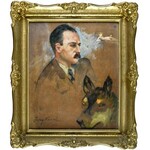 Jerzy KOSSAK (1886-1955), Popiersie mężczyzny, głowa psa oraz akt leżący kobiety
