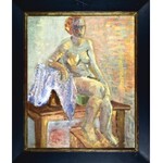 Helena ZAREMBA - CYBISOWA (1917 - 1986), Sediaci akt