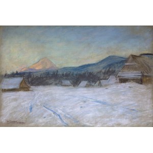 Władysław SERAFIN (1905-1988), Pejzaż podgórski zimą, 1958