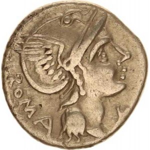 FLAMINIA, L.Flaminius Chilo (109-108 př.Kr.), Denár, hlava Romy / Viktorie na bize Seaby 1; Cr. 302