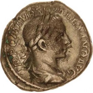 Alexander Severus (222-235), Denár, sedící Jupiter zleva, drží Viktorii a žezlo