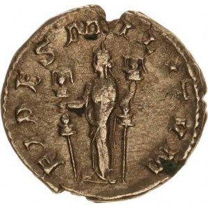 Gordianus III. (238-244), Antoninián, stoj.Fides drží dvě standarty