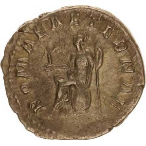 Gordianus III. (238-244), Antoninián, sedící Roma zleva drží sošku Viktorie, vedle sebe má