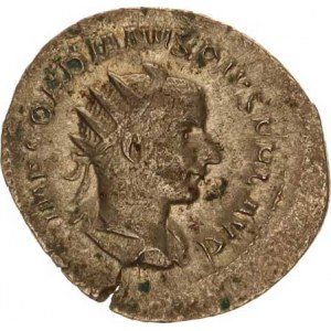Gordianus III. (238-244), Antoninián, stoj.Sol se zvednutou pravou rukou, v levé drží globu