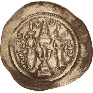 Sasánovci, Chusró II. (590-627), Ag Drachma, 3,787 g, flíček