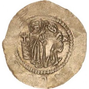 Vladislav II. (1140-1174), Denár C - 587 var.: se svatozáří, vpravo písmeno R