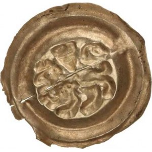 Přemysl II. (1253-1278), Brakteát střední C - 828, prohlý a rovnanný