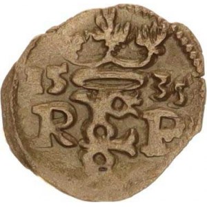 Ferdinand I. (1526-1564), Malý (černý) peníz 1535, K.Hora MKČ 85, lak.