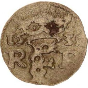 Ferdinand I. (1526-1564), Malý (černý) peníz 1539, K.Hora jako MKČ 85 var.: v koruně a n