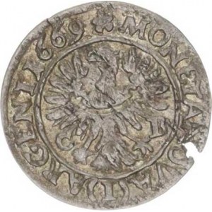 Lehnice-Břeh, Christian (1639-1672), 1 kr. 1669 CB, Volava Sa 445 var.: v opisu DVX (místo DUX)