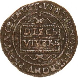 Hlawsa von Liboslaw Radslaw, primátor v Kutné Hoře (1624-), Cu početní peníz b.l., Znak s přilbou s