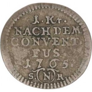 Schwarzenberg, Josef Adam (1732-1782), 1 kr 1765 N-SR Norimberk, mincm: G.N.Riedner, vard.: S.Schol