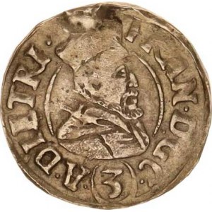 Olomouc, František Dietrichstein (1599-1636), 3 kr. b.l., v Rv. ornamenty mezi erby SV 24 (D1/F) va