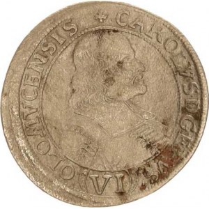 Olomouc, Karel II. Liechtenstein (1664-1695), VI kr. 1674 zn. špice SV 342 B5/C1 var.: bez tečky na