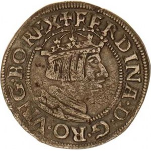 Ferdinand I. (1526-1564), 3 kr. 1552, Linz Puellacher - var.: nad hlavou křížek