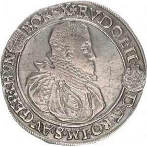 Rudolf II. (1576-1612), Tolar 1582 KB Husz. -, jako 1030, ale kruhy kolem hlav nepřeru