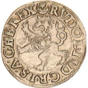 Rudolf II. (1576-1612), Malý groš 1595, Jáchymov-Hoffmann HN 8b var.: v av. všude tečk