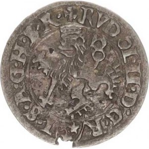 Rudolf II. (1576-1612), Malý groš 1601, Praha-Lasanz HN 42 zn. ve štítu RR, hr.