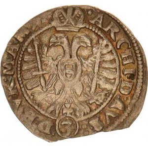 Rudolf II. (1576-1612), 3 kr. 1591, Vídeň-Huebmer RR, kraj. stř., jinak tém.