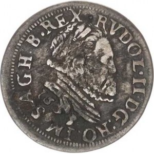 Rudolf II. (1576-1612), 1 kr. 1603, Tyroly Hall RR var. opis: RVDOL.II.DG: B.