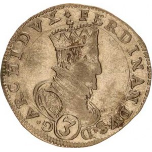 Ferdinand II. - arcivévoda (1592-1618), 3 kr. 1607, Štýrsko Graz RR