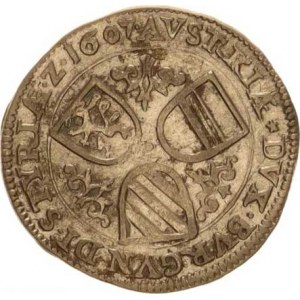 Ferdinand II. - arcivévoda (1592-1618), 3 kr. 1607, Štýrsko Graz RR