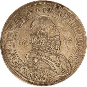 Maximilián - arcivévoda (1612-1618), Tolar 1618 CO, Tyroly, Hall Voglh. 122/XIII var. jiná ozdoba n