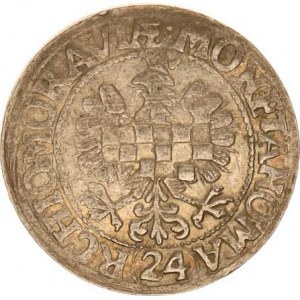 Moravské stavy (1619-1621), 24 kr. 1619 CC, Olomouc-Cantor MKČ 615 var.: paprsky mezi peří
