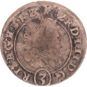 Ferdinand II. (1619-1637), 3 kr. 1626, Hradec u Opavy-Zwirner+Raschke MKČ 1139 opis: ARCHI