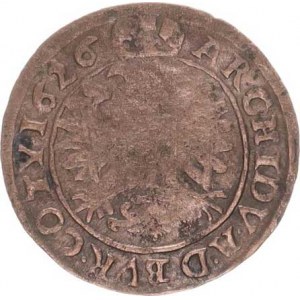 Ferdinand II. (1619-1637), 3 kr. 1626, Hradec u Opavy-Zwirner+Raschke MKČ 1139 opis: ARCHI