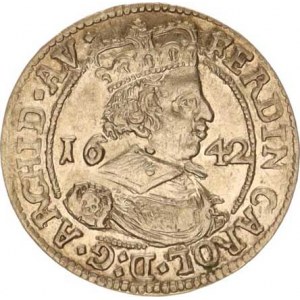 Ferdinand Karel - arcivévoda (1632-1662), 3 kr. 1642, Tyroly Hall