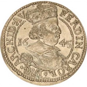 Ferdinand Karel - arcivévoda (1632-1662), 3 kr. 1645 Tyroly, Hall