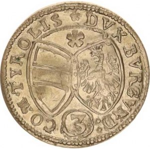 Ferdinand Karel - arcivévoda (1632-1662), 3 kr. 1645 Tyroly, Hall