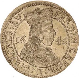 Ferdinand Karel - arcivévoda (1632-1662), 3 kr. 1646 Tyroly, Hall var.: rozdělovací znaménka dvojte