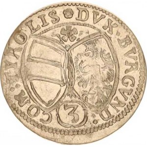 Ferdinand Karel - arcivévoda (1632-1662), 3 kr. 1650 Tyroly, Hall