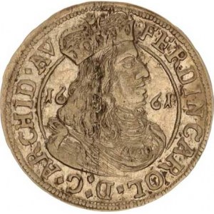 Ferdinand Karel - arcivévoda (1632-1662), 3 kr. 1661, Tyroly, Hall