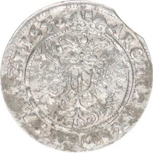 Ferdinand III. (1637-1657), 3 kr. 1656 b.zn., Vratislav-Hübner MKČ 1295 var.: nad hlavou