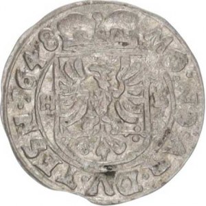 Ferdinand III. (1637-1657), 1 kr. 1648 HL, Těšín-Loss+Bremen MKČ 1355, zn.č.1 opis: FER