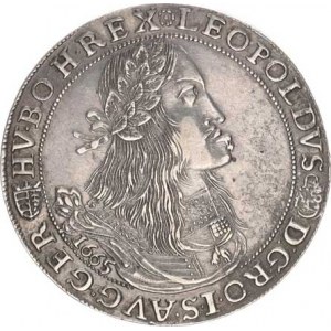 Leopold I. (1657-1705), Tolar 1665 KB - datace pod poprsím RR Husz. 1367